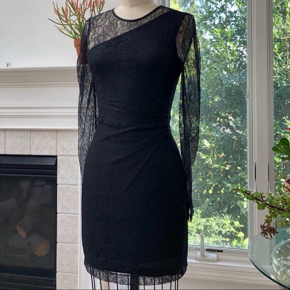 Last one!! ❤️ BCBG ❤️ Asymmetrical Lace Dress - Picture 3 of 8